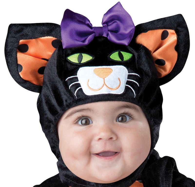Fun World Unisex Baby Costumes Mini Meow Cat Infant-and-toddler-costumes, Black, S 6-12 Mos US - Image 2